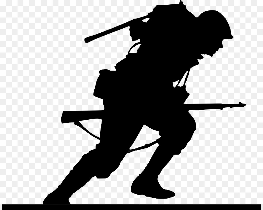 Soldier Silhouette png download.