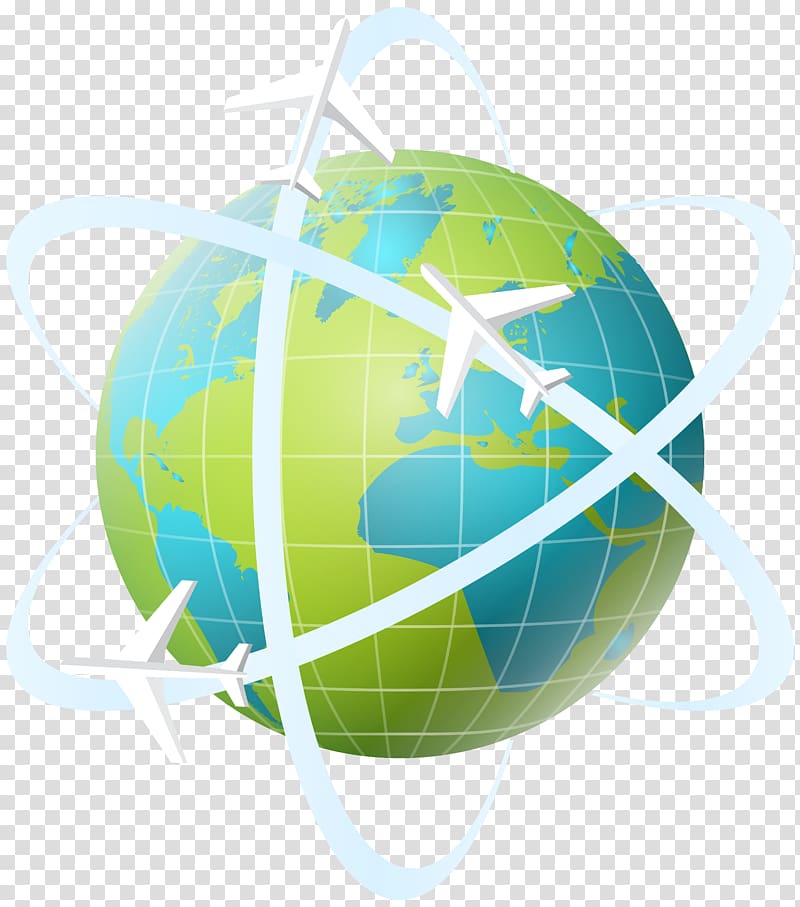 Blue and green globe, Travel , World Travel transparent.