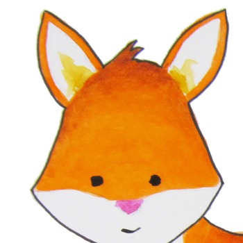 Watercolor fox clipart, foxes clipart, Red fox clip art.