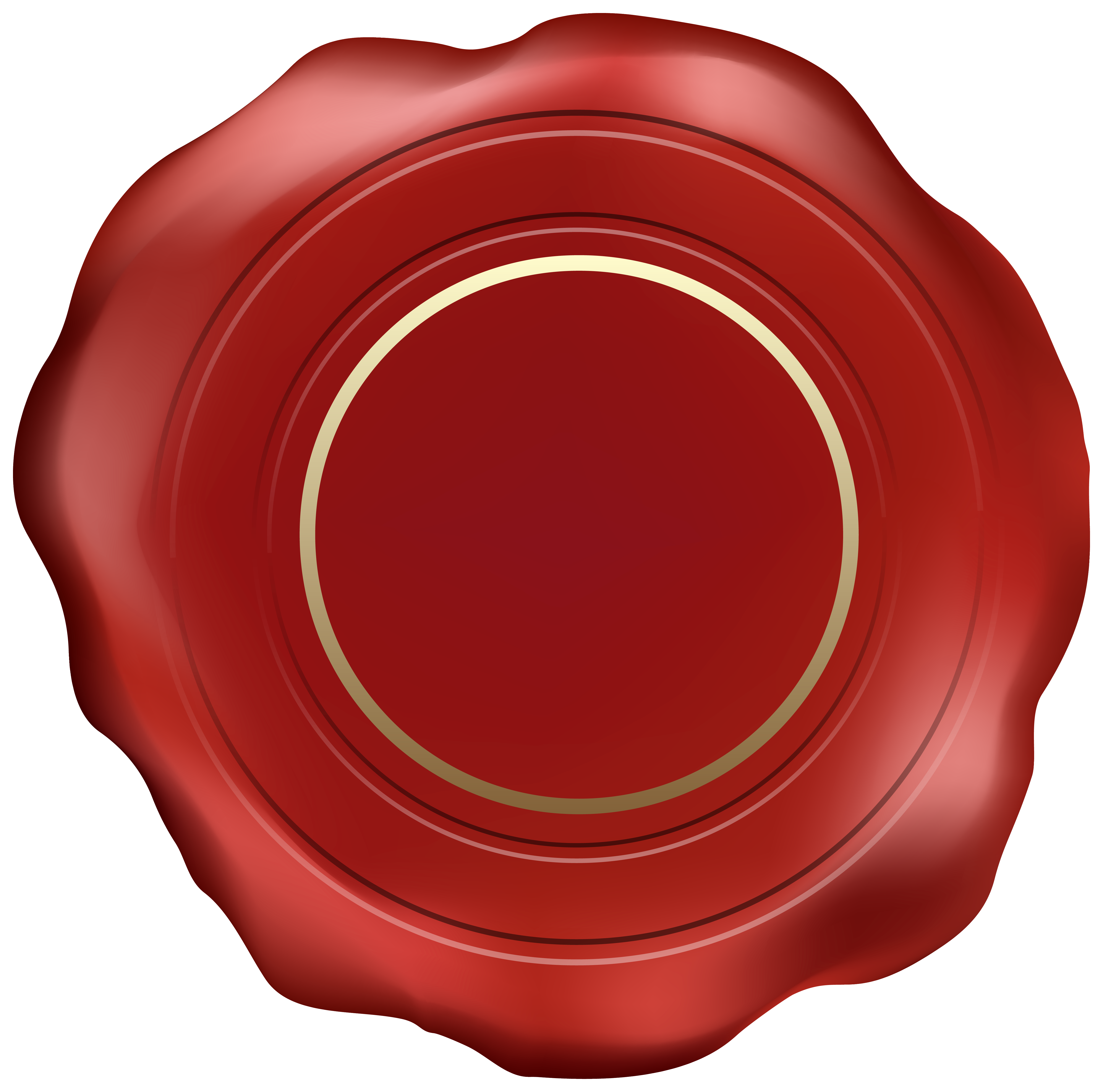 Red Wax Stamp PNG Clipart Image.