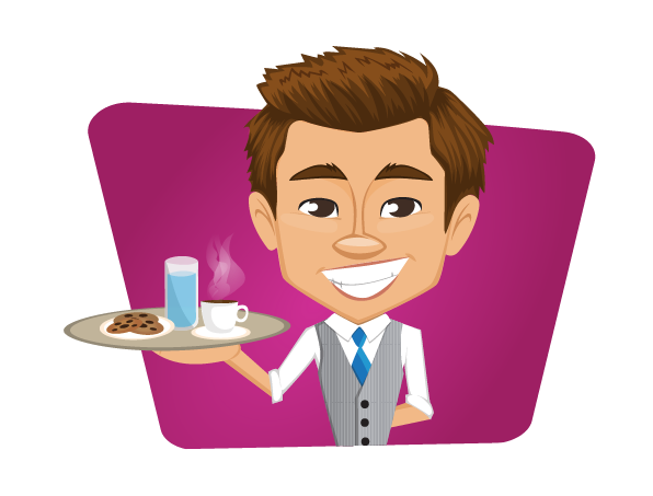 589 Waiter free clipart.