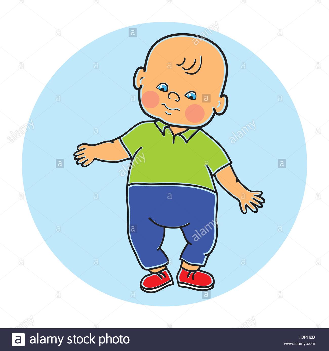 Baby Boy Walking Clipart.