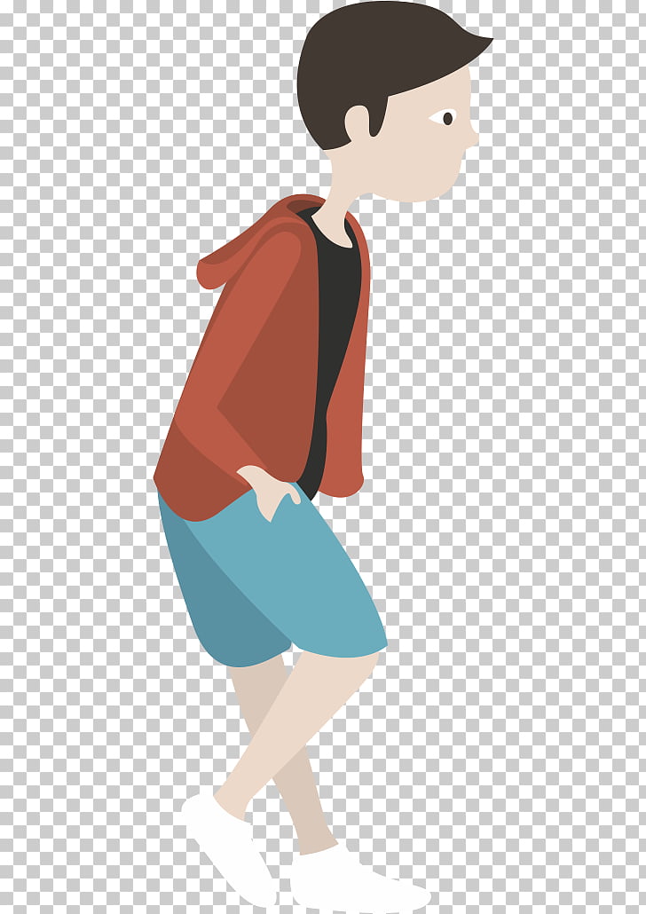 Mobile app , Walking boy PNG clipart.