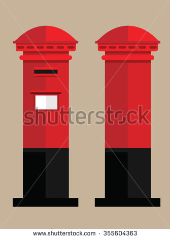 British Post Box Clipart.