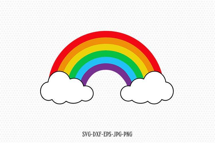 Rainbow svg, Rainbow with clouds svg, Rainbow cut file, Magic wand svg,  Magic svg, Rainbow with magic svg, Rainbow clipart, Rainbow vector.