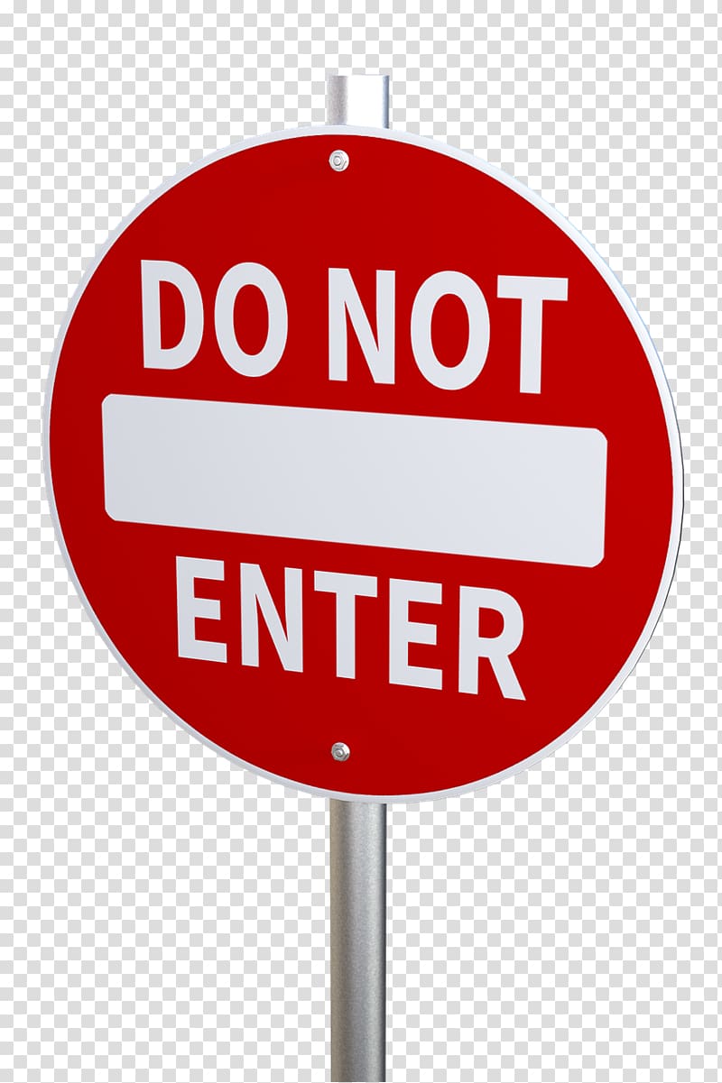 Warning sign, no entry sign transparent background PNG.