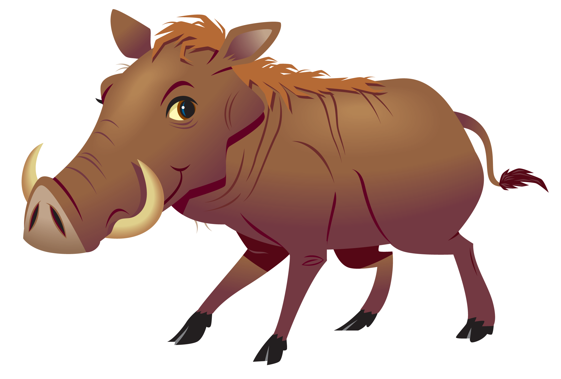 Clip art,Snout,Cartoon,Warthog,Livestock,Boar,Bovine,Suidae.