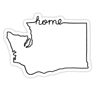 Washington Home State Outline Sticker.