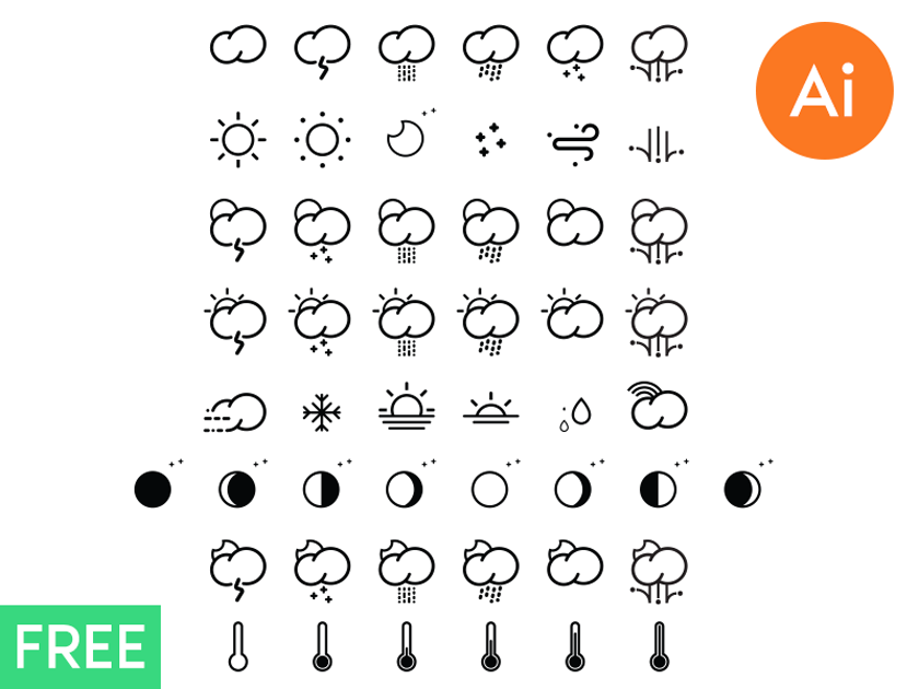 Weather Icon Set.