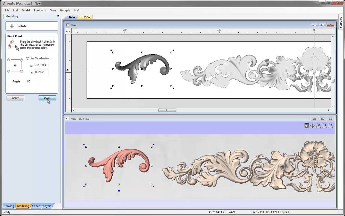 Vectric Aspire Tutorial wood scrolls by MegaTopdogs.