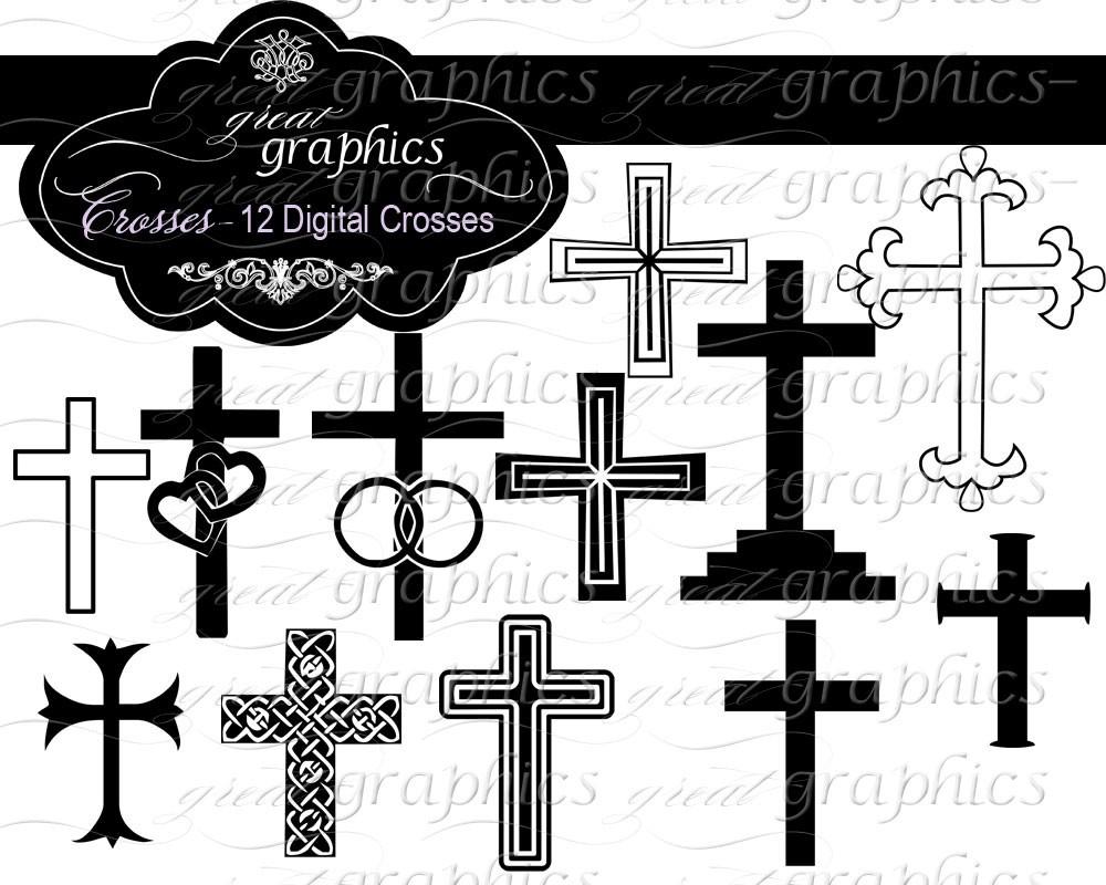 Cross Clip Art Cross Clipart Baptism Clipart Wedding Clipart Digital Cross  Christening Clipart Wedding Clip Art.