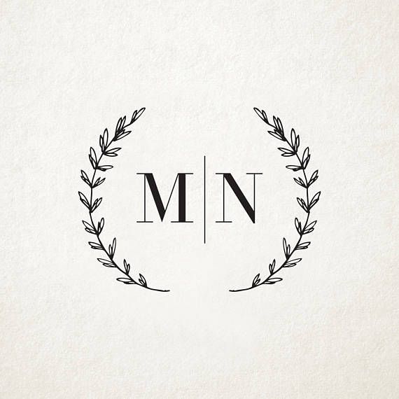 Custom Rustic Wedding Monogram Design, Custom Wedding Logo.