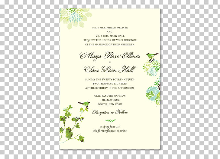 Wedding invitation Paper Green wedding Rehearsal dinner.