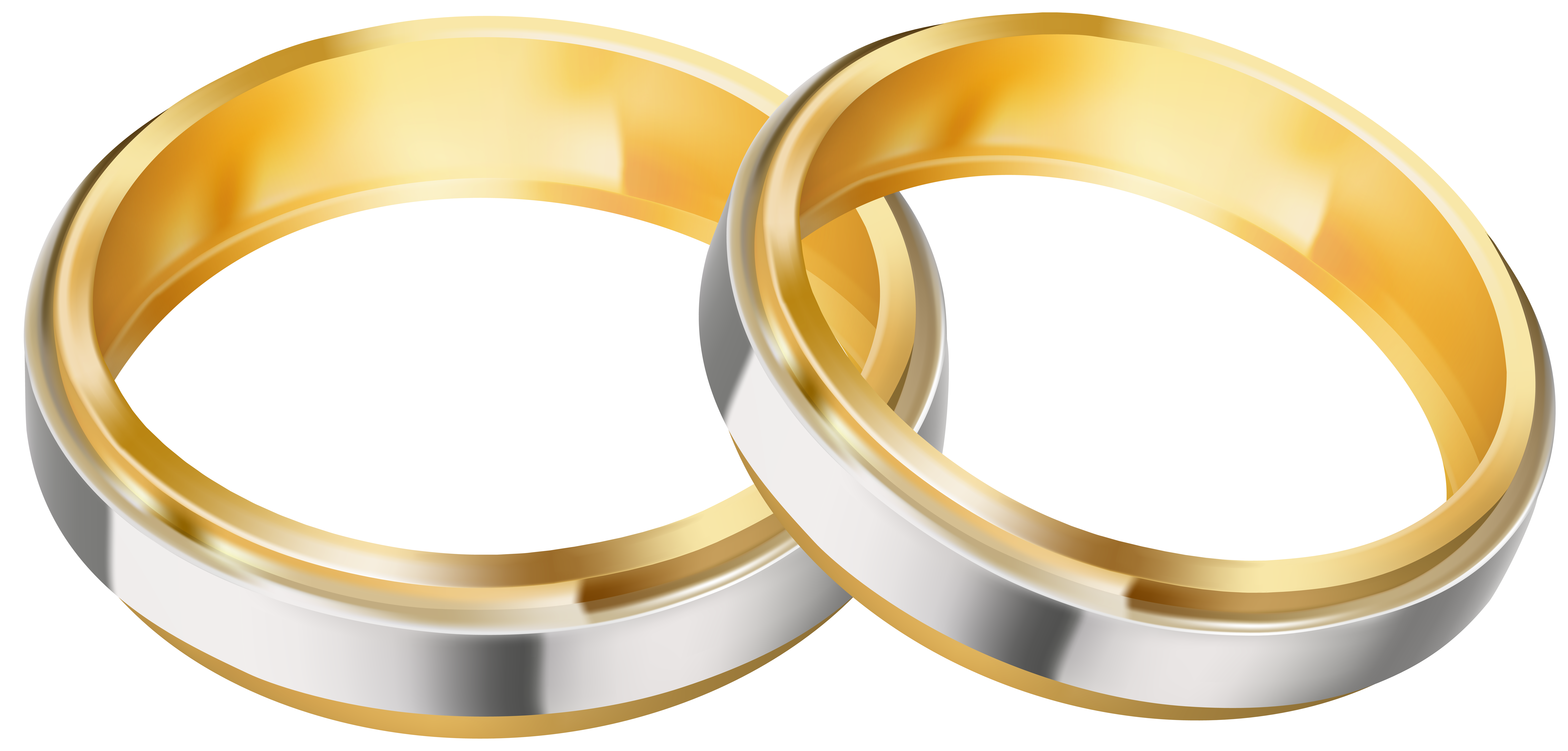 Two Wedding Rings Clipart Image.