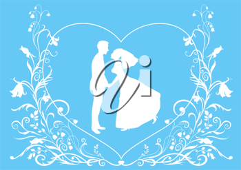 Royalty Free Clipart Image of a Wedding Invitation.