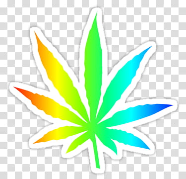 WEBPUNK , multicolored Cannabis leaf art transparent.