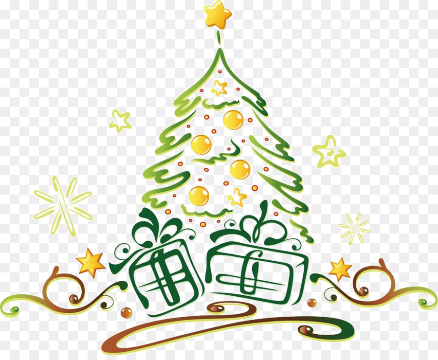 Christmas Tree Illustration clipart.