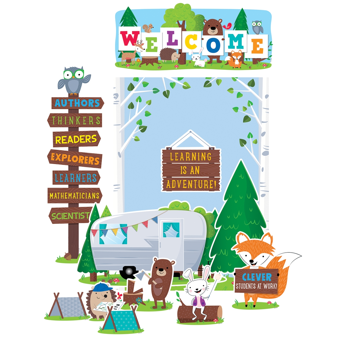 Woodland Friends Welcome Bulletin Board Set.