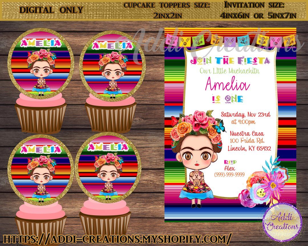 Frida Kahlo Invitations, Frida Kahlo Birthday Invitations.