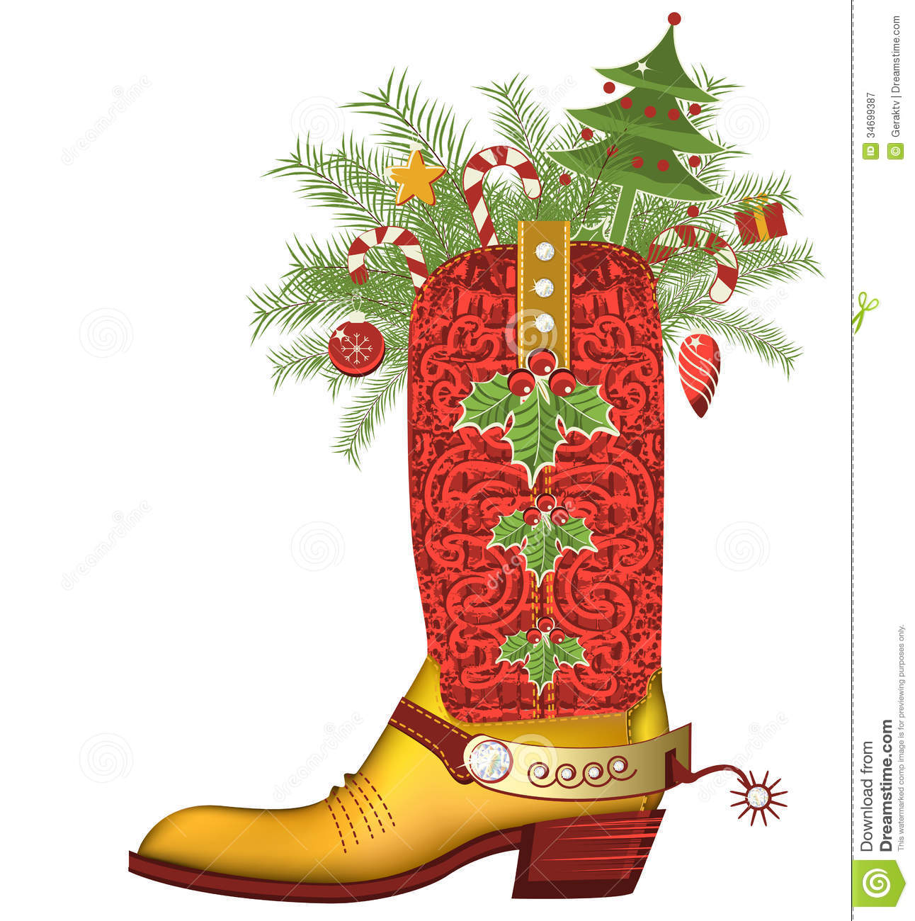 Texas Christmas Clipart.