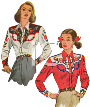 Royalty Free Clipart Image: Vintage Fashion.