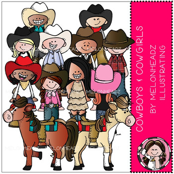 Melonheadz: Cowboy and Cowgirl clip art.