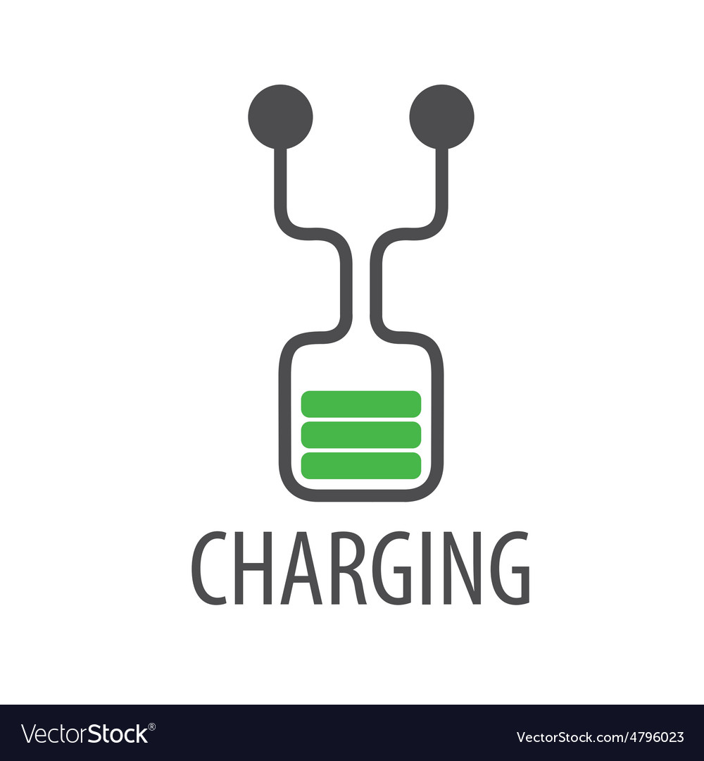 Logo abstract battery charge.