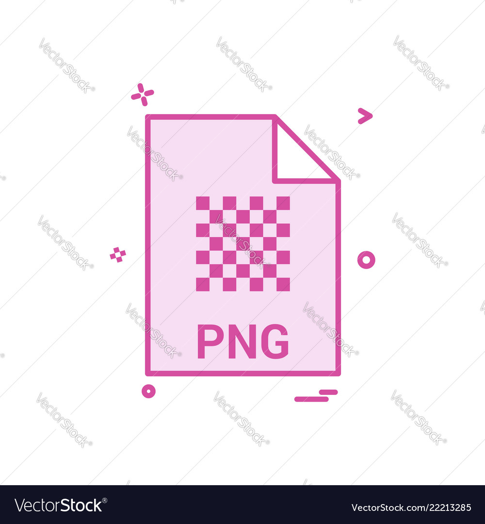 Png file file extension file format icon design vector image on VectorStock.