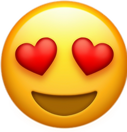 Download Emoticon Heart Smiley Upscale Whatsapp Emoji HQ PNG Image.