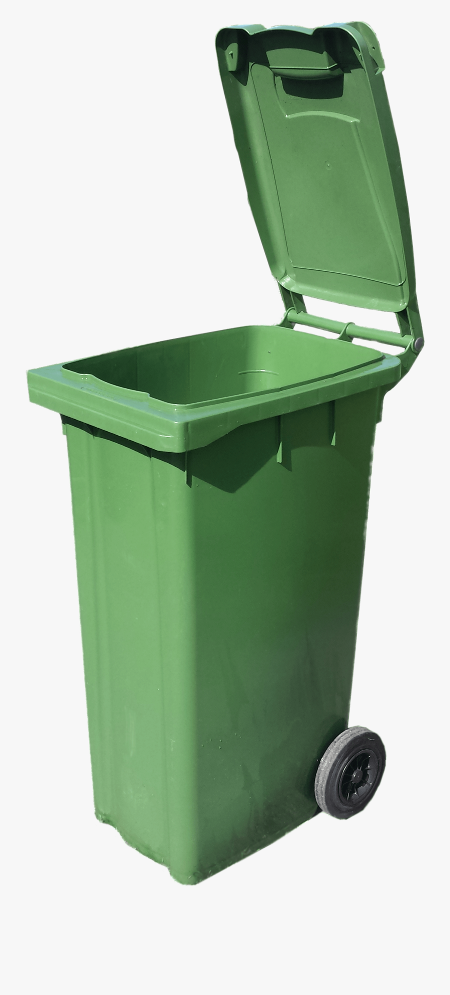 Green Wheelie Bin Open , Free Transparent Clipart.