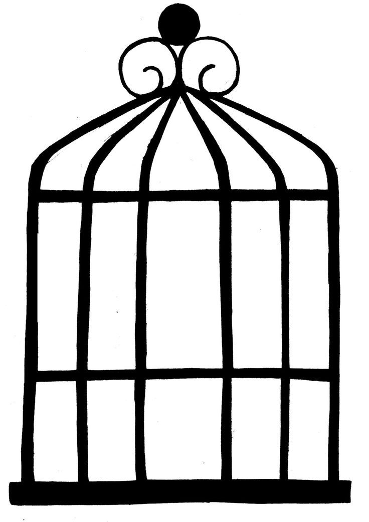 Simple Bird Cage Drawing Images & Pictures.