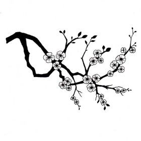 Blossom Clipart Black And White.