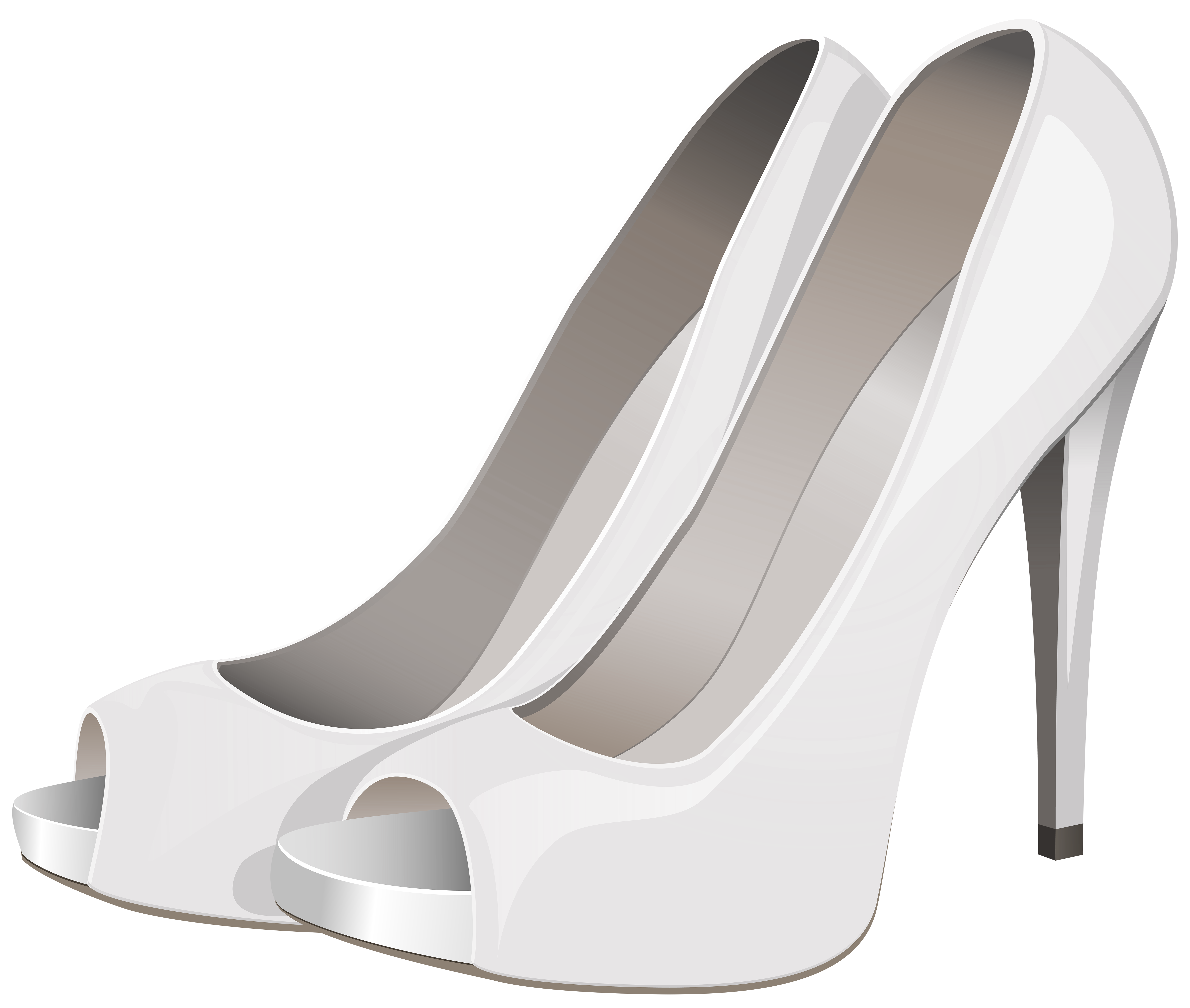 High Heels White PNG Clip Art.