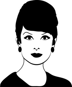 Lady Clipart Black And White.