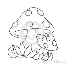 Mushrooms Clipart Black And White.