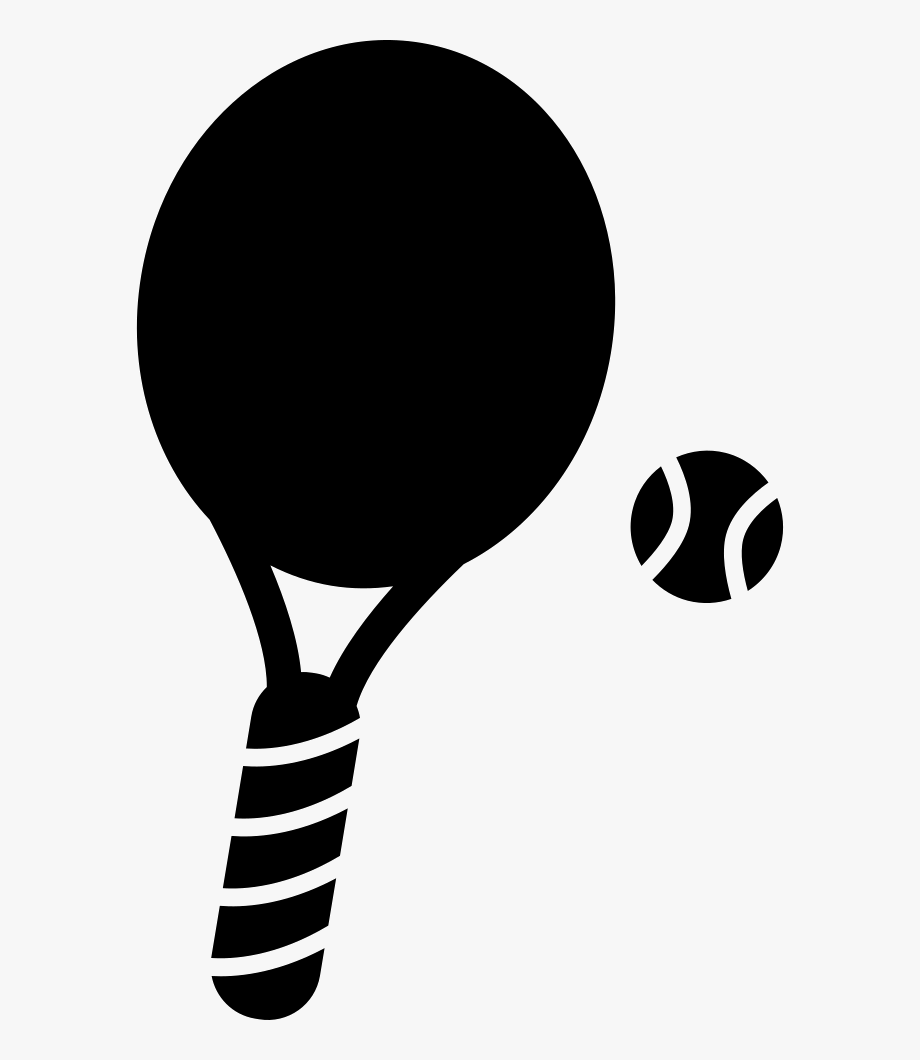 Padel Tennis Racquet Clipart Black And White Png.