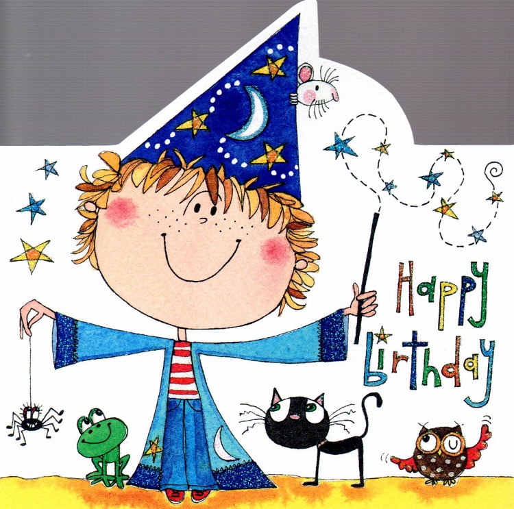 Card Genie: Birthday Cards, Wizard boy.