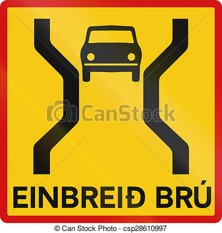 Stock Illustration of Single Width Bridge In Iceland.