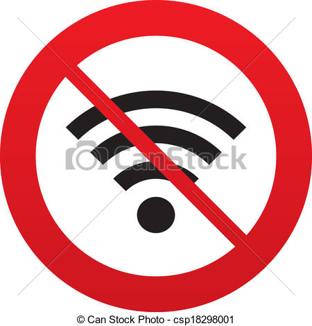 Prohibition wifi Clipart Vector and Illustration. 172 Prohibition.