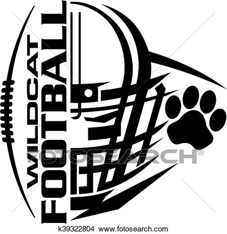 Wildcat football Clipart.