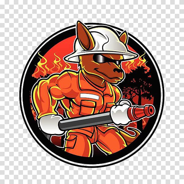 Firefighter Kangaroo Illustration, Fire fireman transparent.