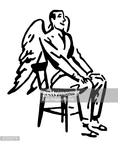 Winged Man Stock Illustration.