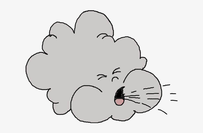 Wind Blowing Clipart Kid.