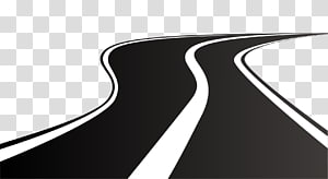 Black and white road illustration, Road Highway , winding.