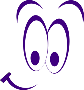 Purple Winking Smiley Face Clip Art.