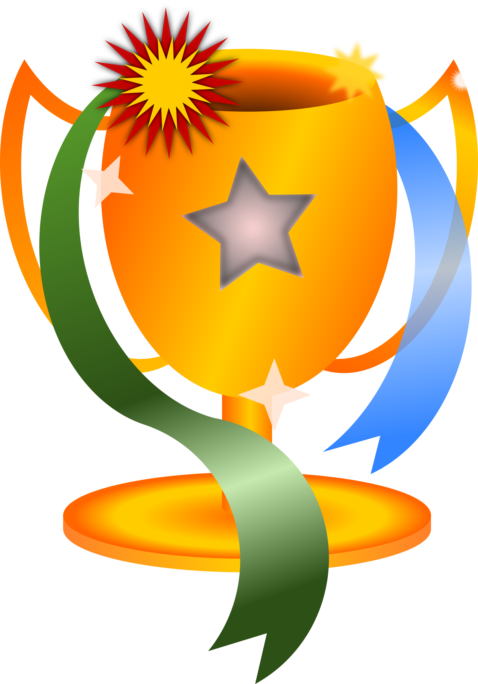 Winning trophy clipart clear.