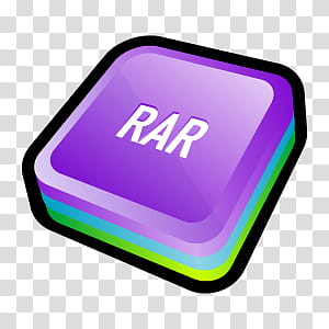 D Cartoon Icons II, WinRAR, letter Rar art transparent.