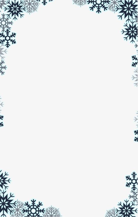 Snowflake Border, Snowflake Clipart, Winter Elements PNG.