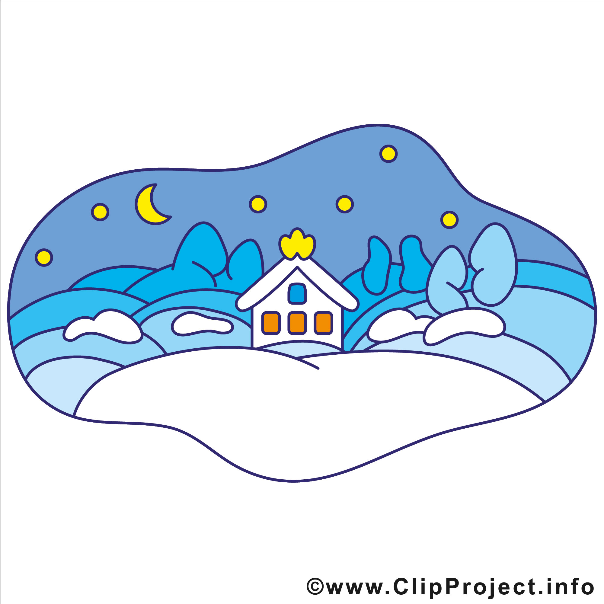 Happy holidays winter clipart image #10106.