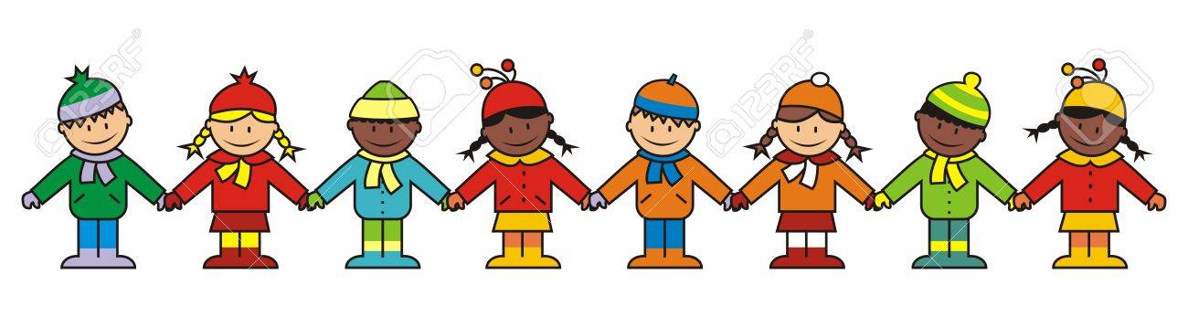 Kids Winter Clothes Clipart.